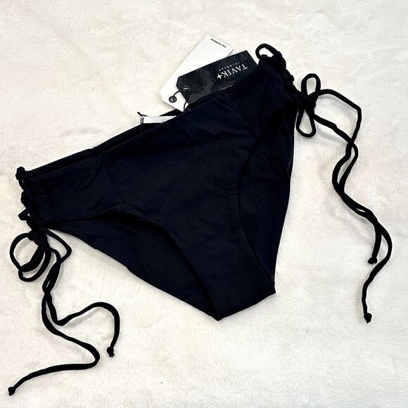NWT Tavik Bebe Full Bikini Bottom in Black - Extra Small - Picture 2 of 9